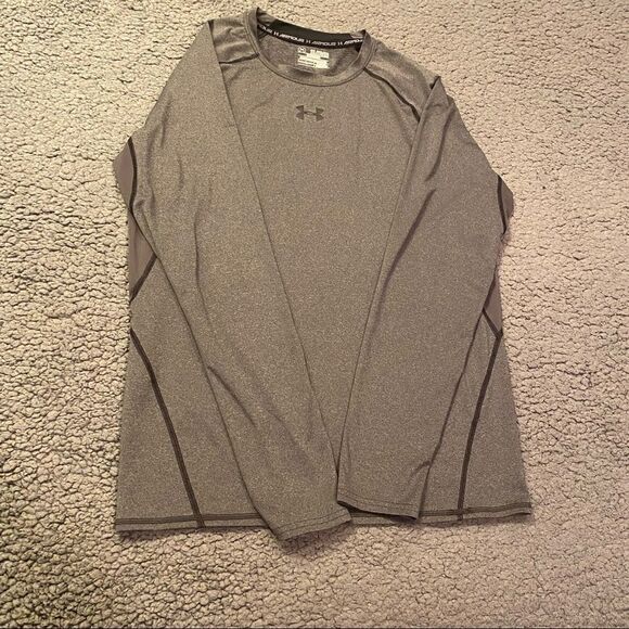 Under Armour Grey Compression Shirt Sz 2XL - Picture 2 of 10